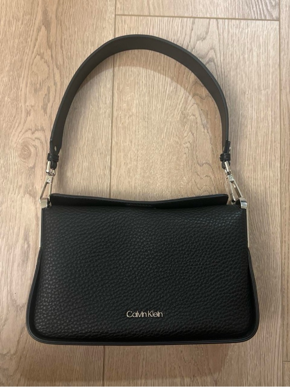Calvin Klein Black Leather Shoulder Bag